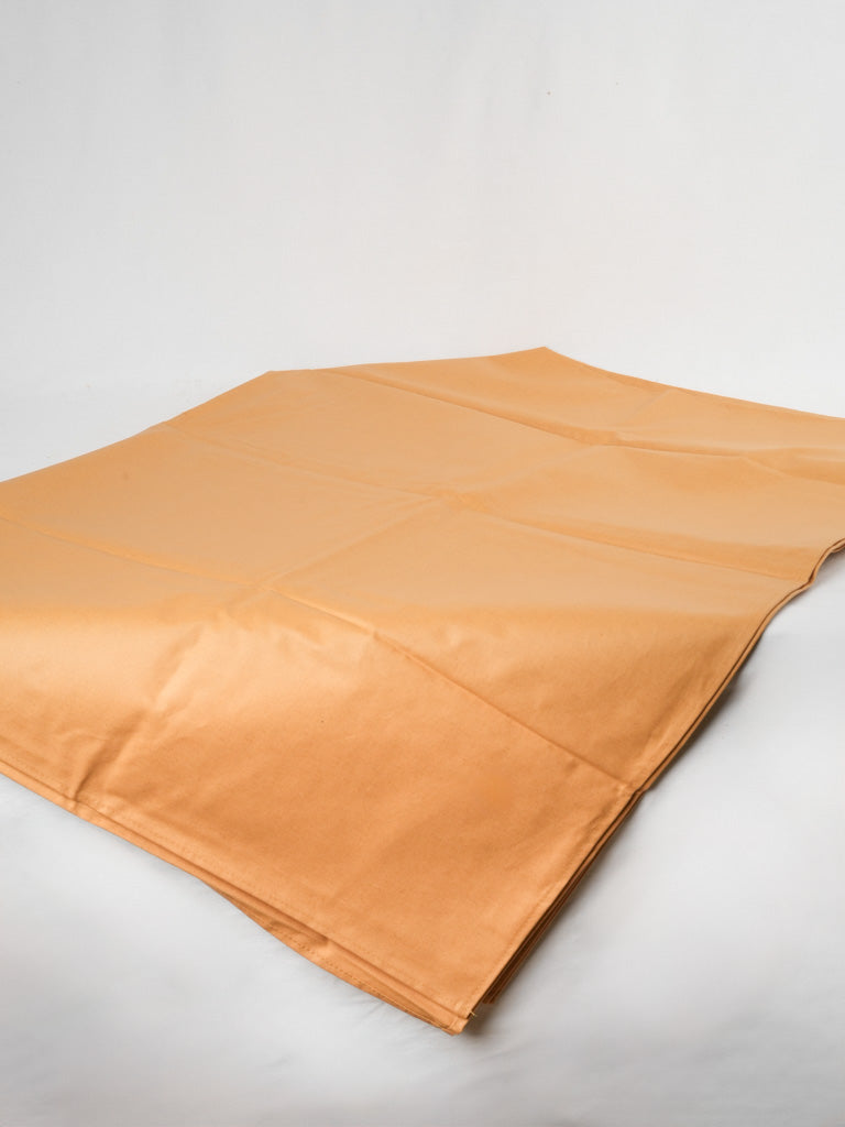 Vintage ocher plasticized cotton tablecloth