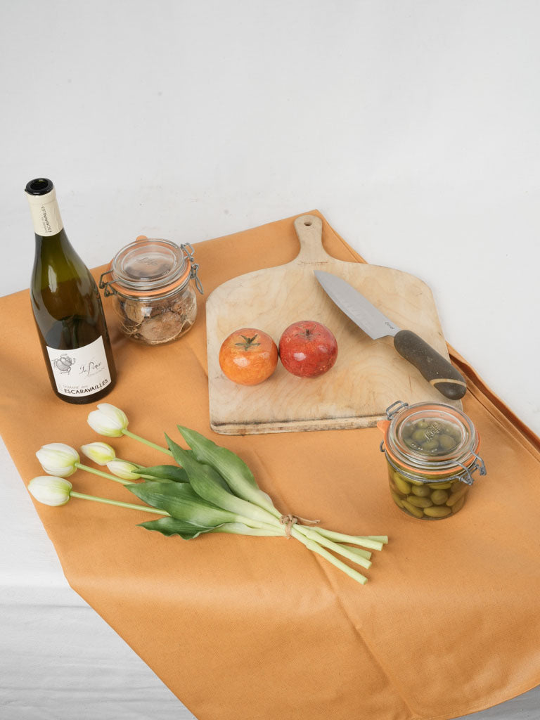 French farmhouse yellow ocher tablecloth