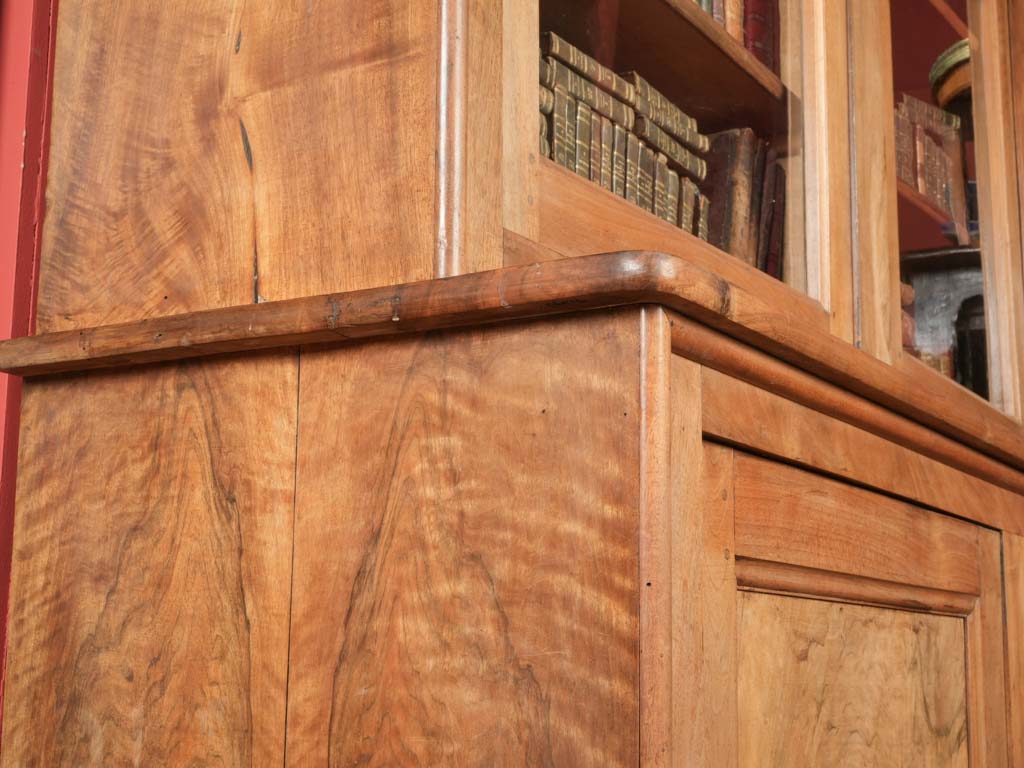 Warm patina walnut bookcase