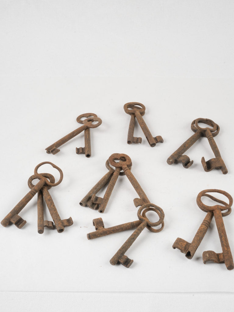 Historical aged patina iron keys