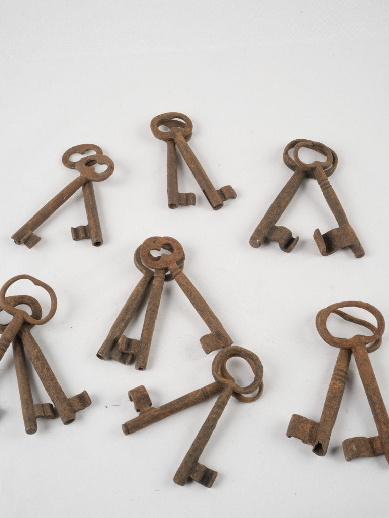 Intricate vintage metal key set