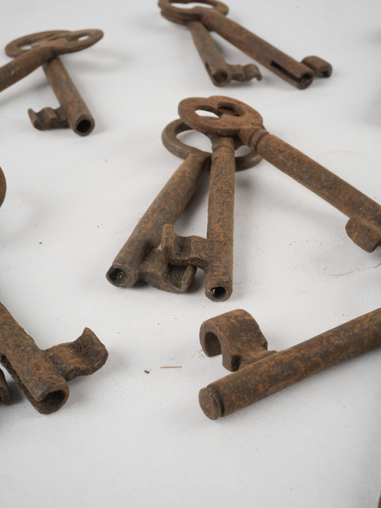 Timeworn industrial-style antique keys