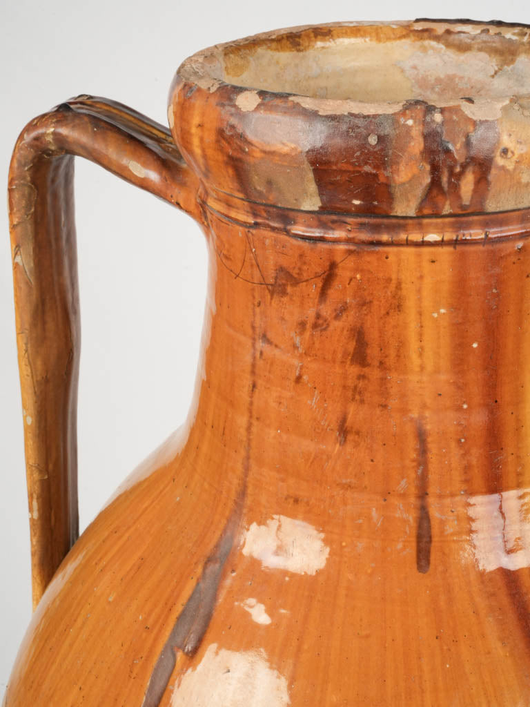 Antique ocher-glazed Capasone Amphora 