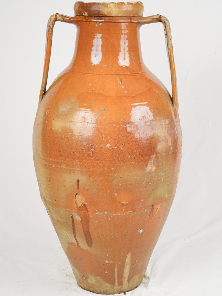 Artisanal, terracotta amphora storage jar