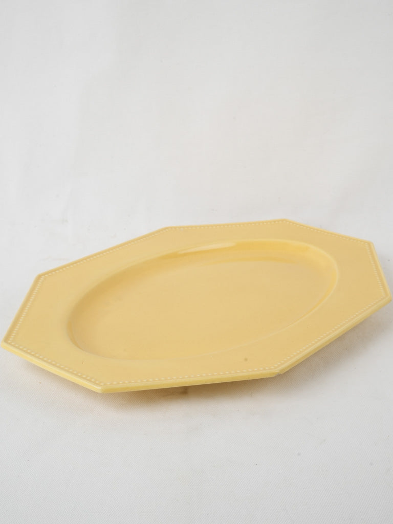 Vintage yellow Poët-Laval platter