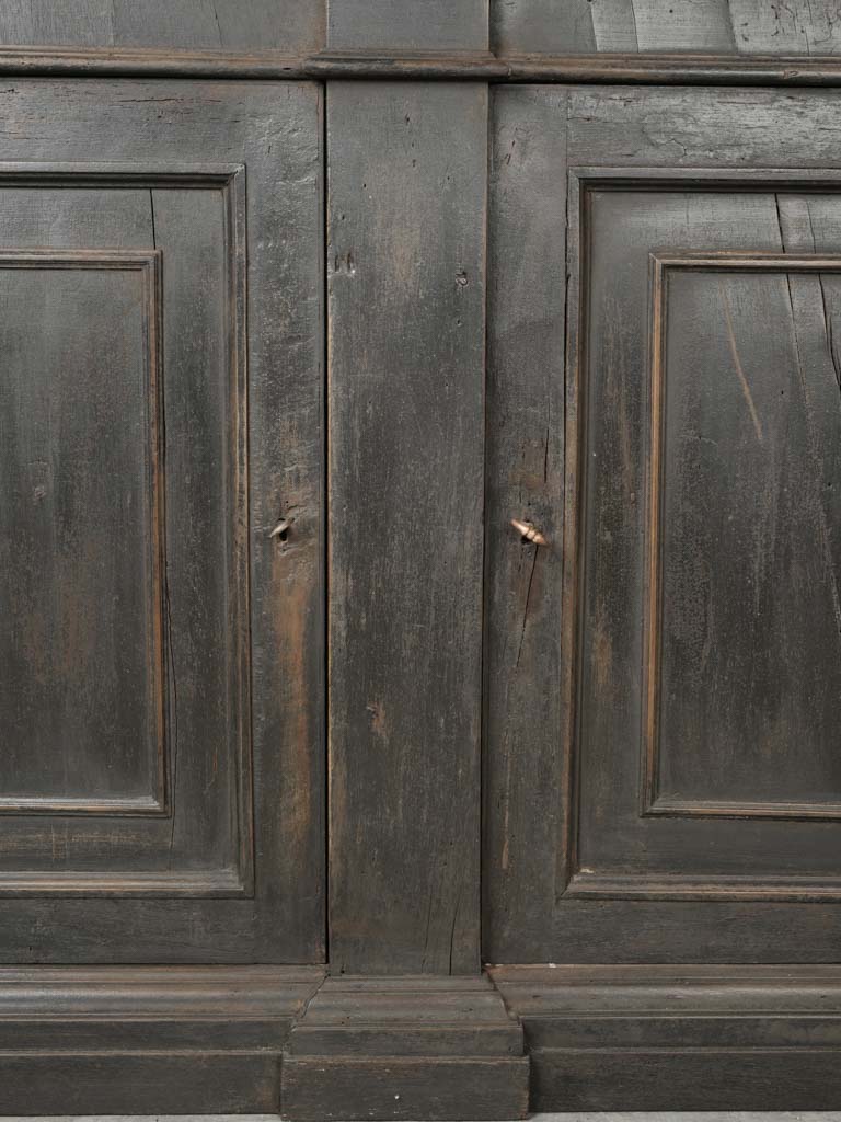 Antique black-painted Italian sideboards