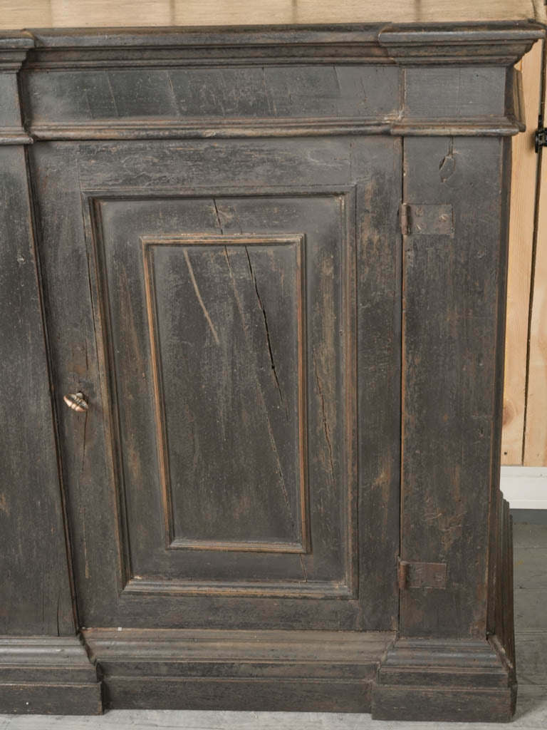 Vintage black-painted Italian buffet cabinets