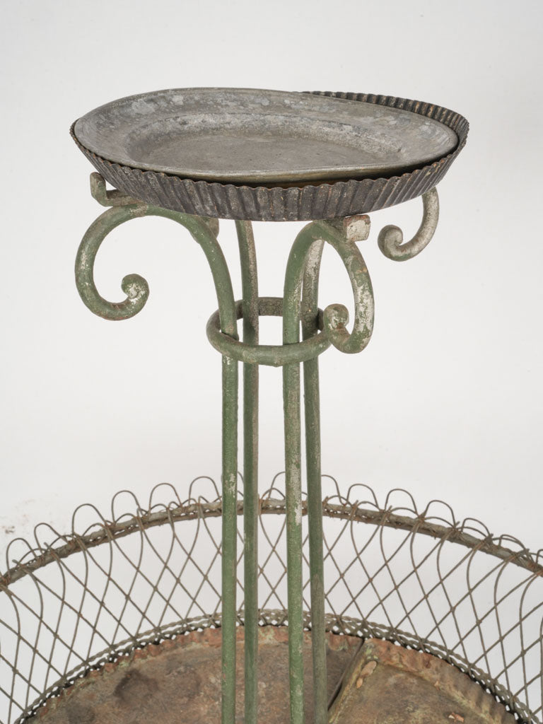 Charming weathered wrought iron stand