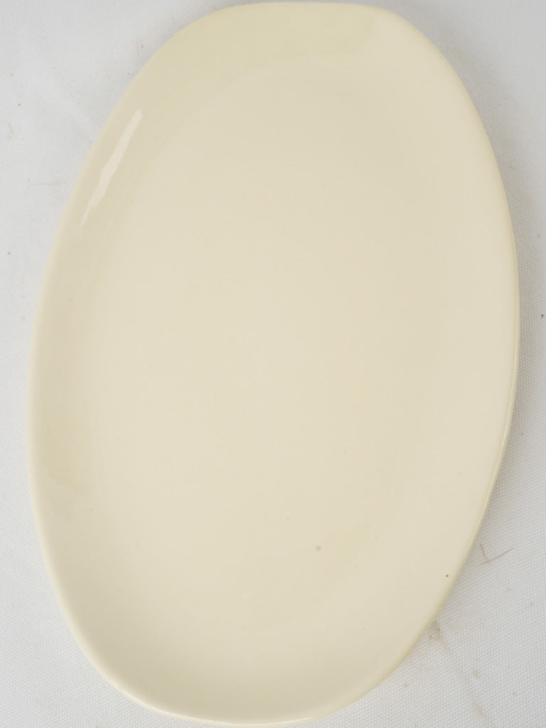 Handcrafted oval glazed serving dish