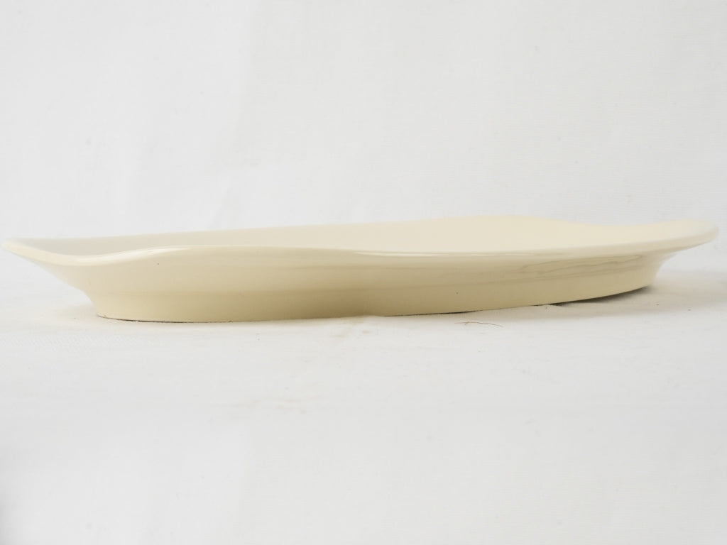 Provencal cream ceramic appetizer platter