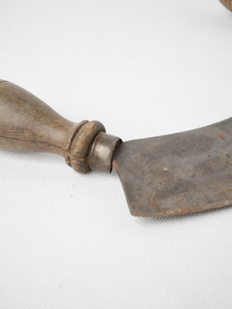 Old-fashioned precision herb chopping knife