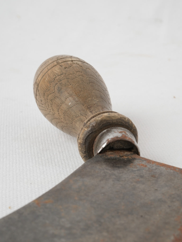 Traditional Provencal wooden-handled hachoir blade