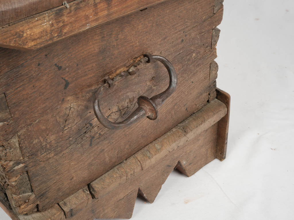 Farmhouse Style Wooden Chest with Patina