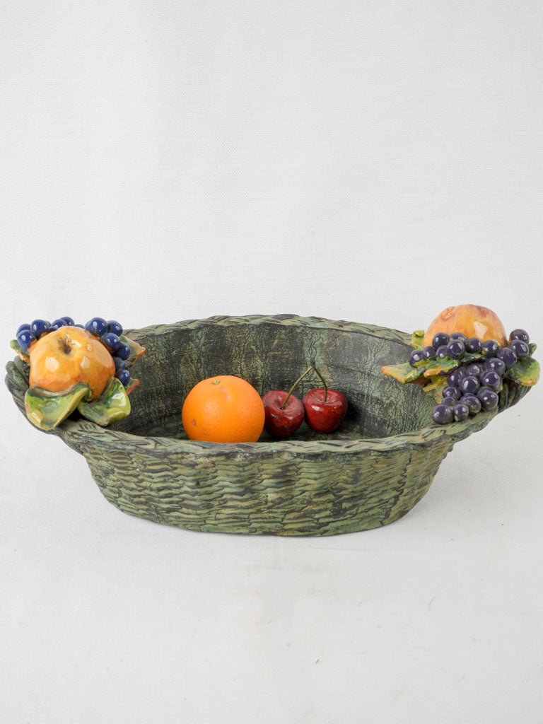 Vintage ceramic fruit basket