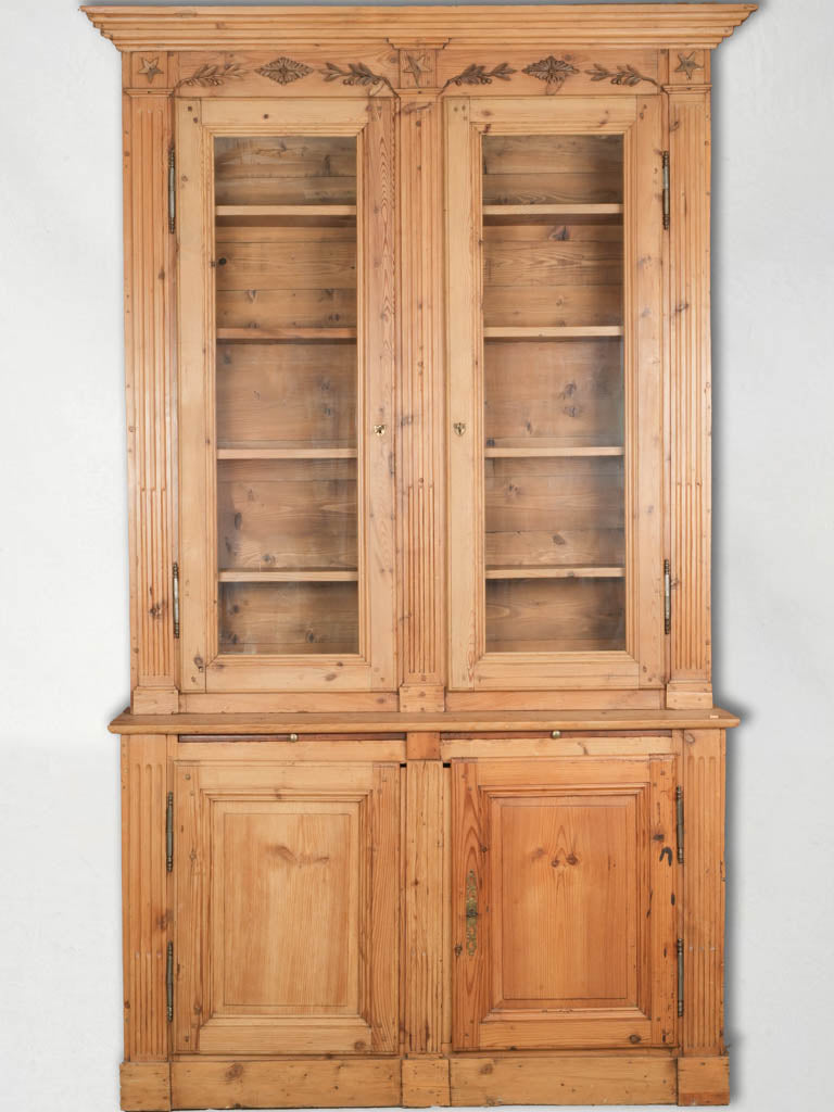 Elegant 19th-century French Pine Bookcase