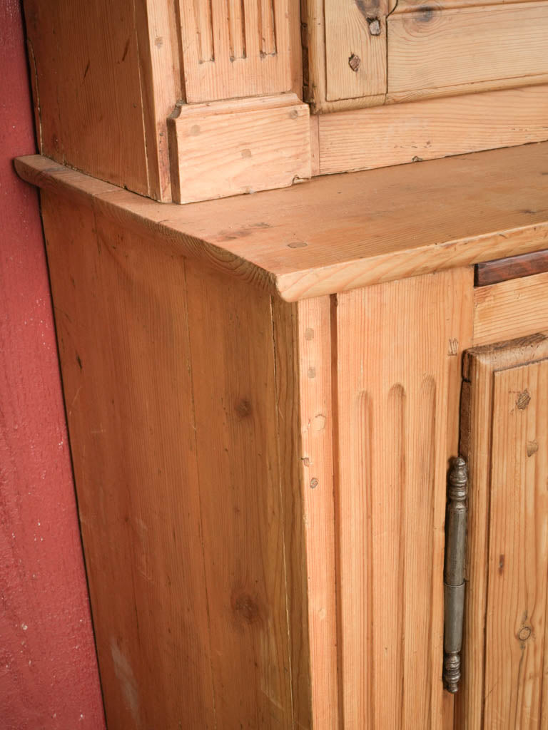 Intricate French Pine Display Cabinet