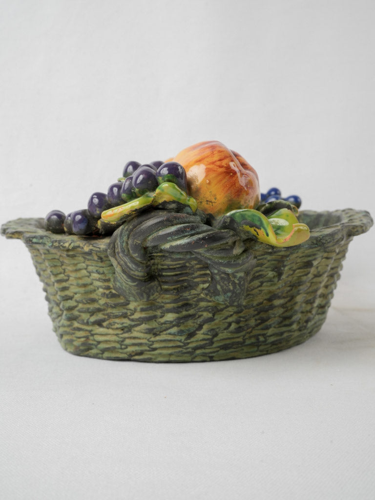 Antique oval fruit basket