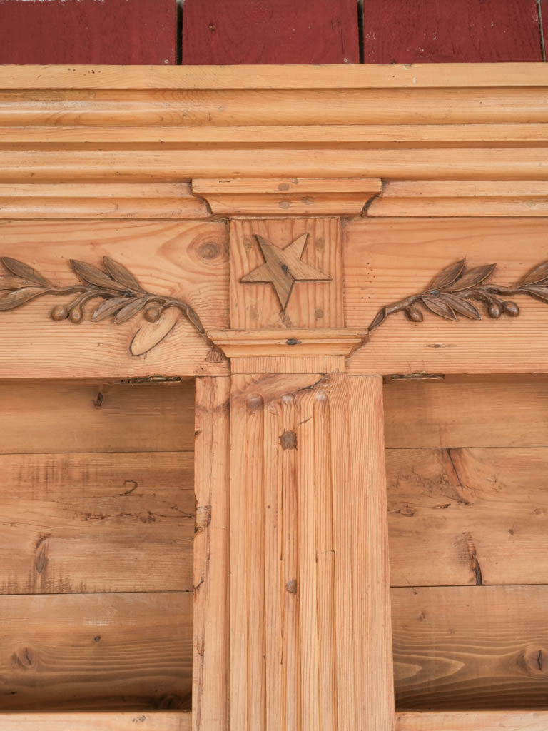 19th-Century French Pine Hutch Bookcase, 102¾" x 59¾"