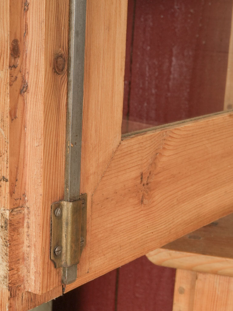 Stylish Wooden Glass-Paneled Hutch