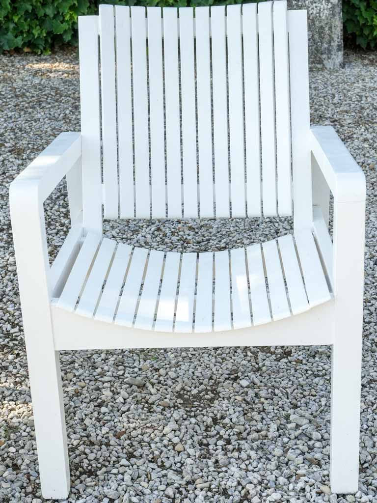 Quality vintage wooden patio armchairs