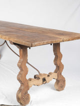 Large antique Spanish dining table - walnut 84¼" x 33½"