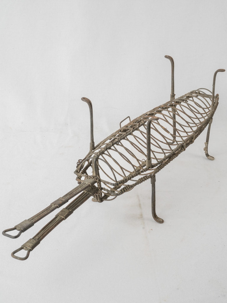 Antique French fish grilling basket