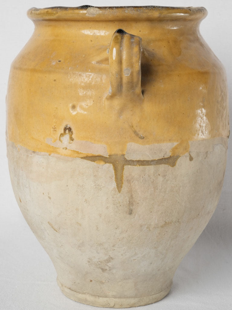 Timeless ocher-glazed French confit jar