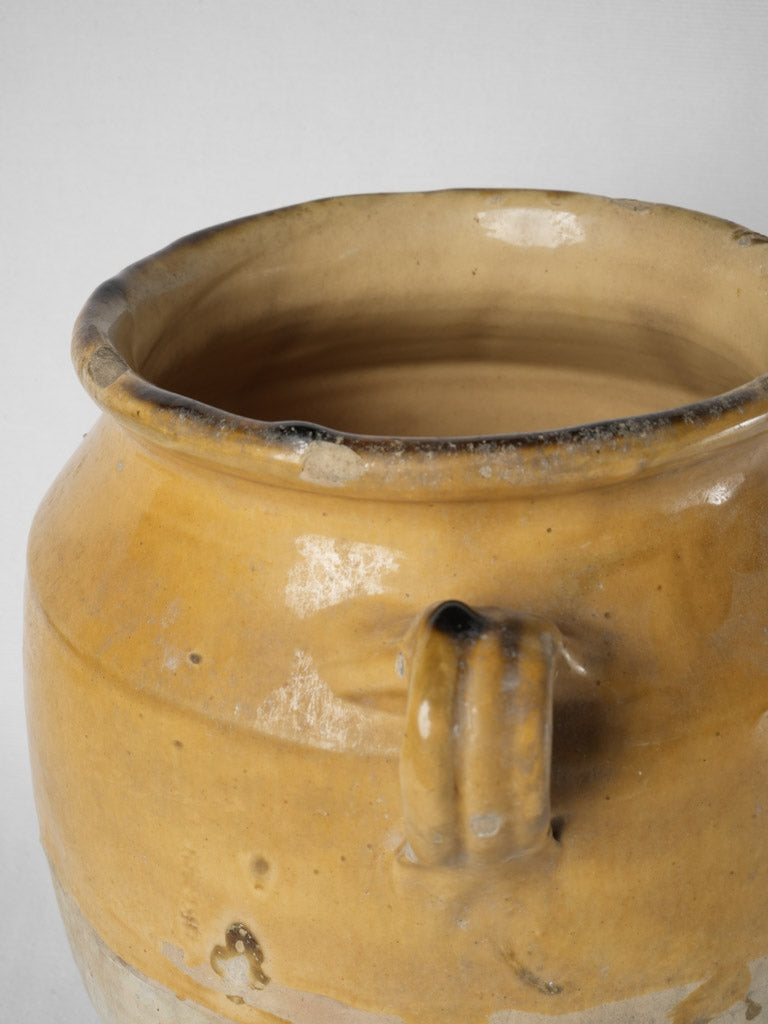 Aesthetic ocher-glazed French confit container