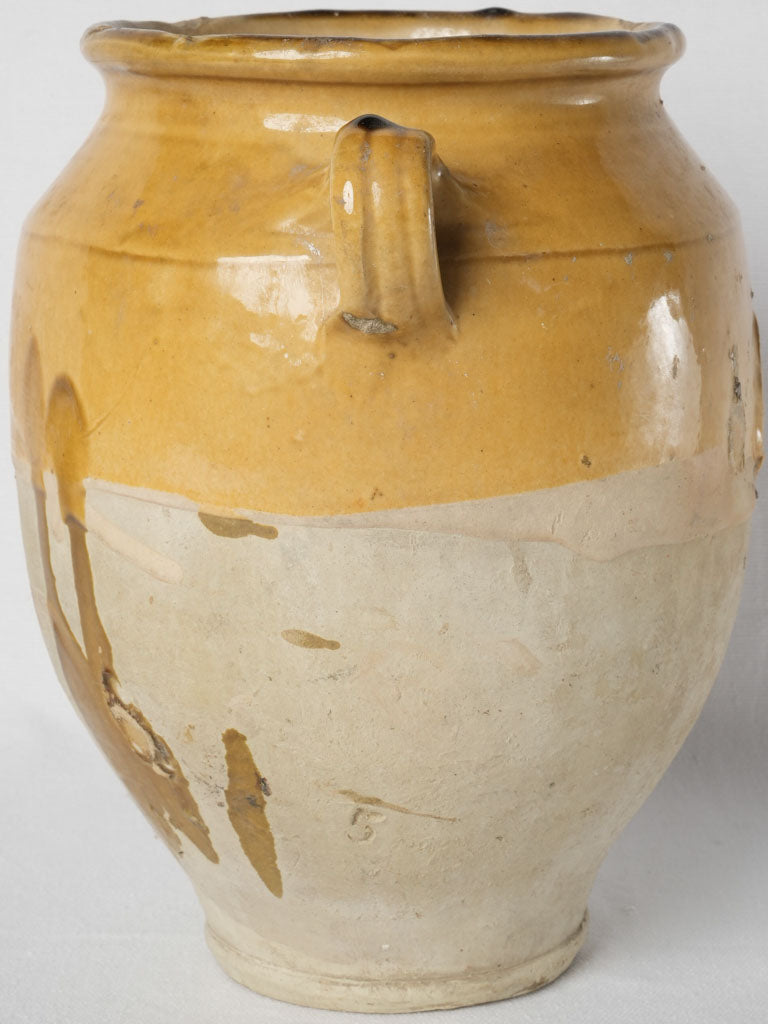 Traditional ocher-glazed French confit vessel