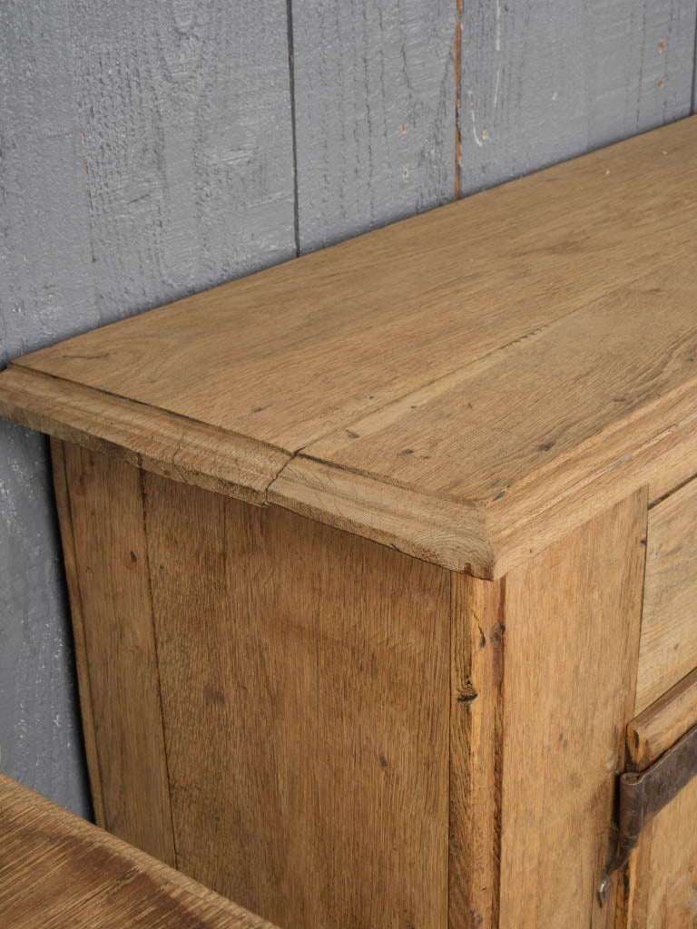 Patina-Rich French Chestnut Wood Sideboard