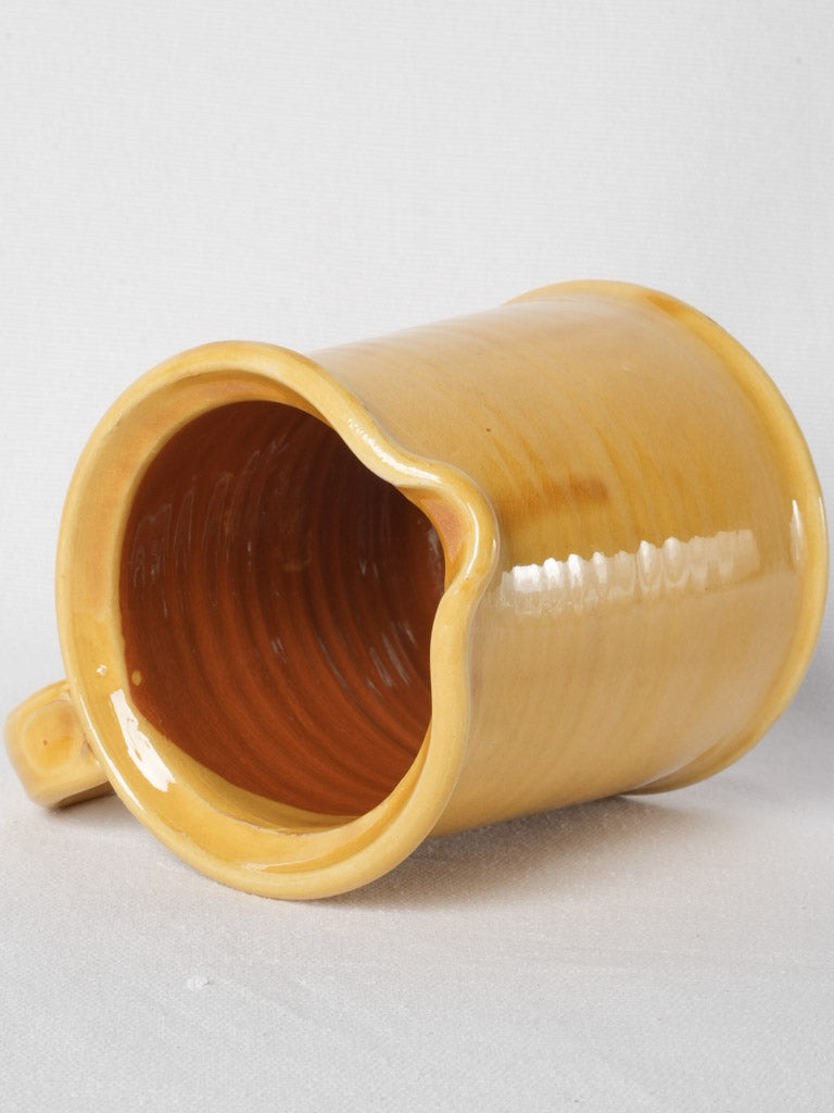 Traditional ocher-glazed terracotta Ravel pitcher