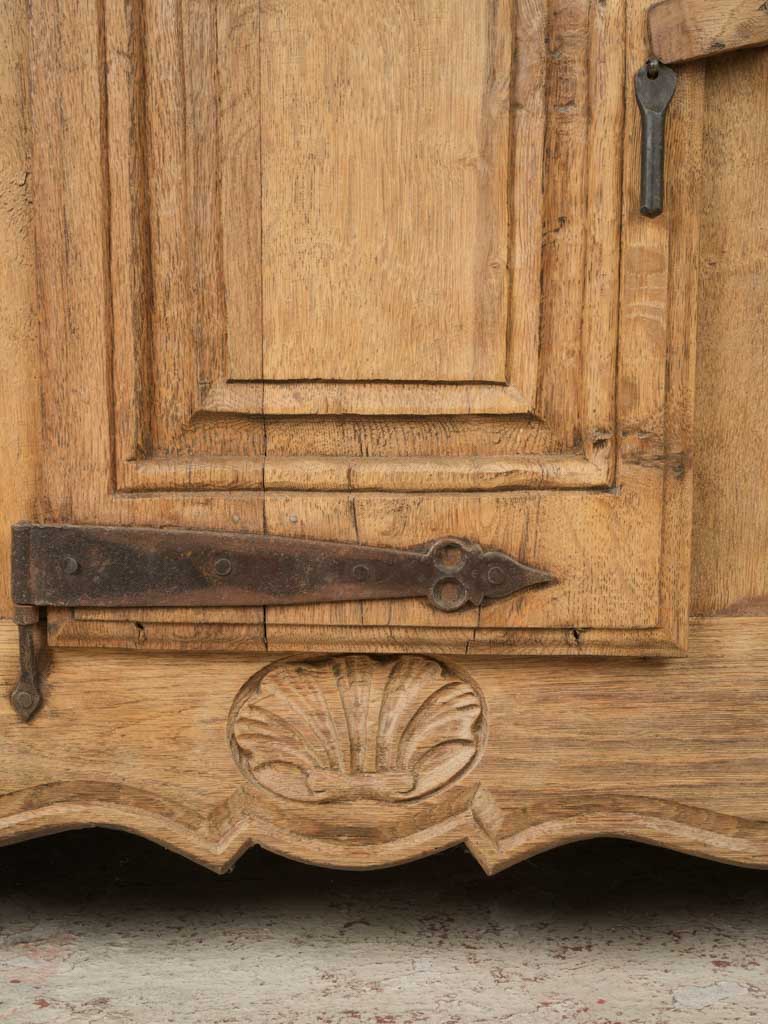 Carved Paneled French Chestnut Sideboard