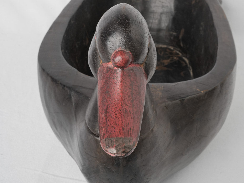 Unusual, Striking, Aged, French, Unique Duck-shaped Jardinière