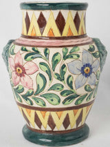 Mediterranean-inspired, collectible, artisanal vase 