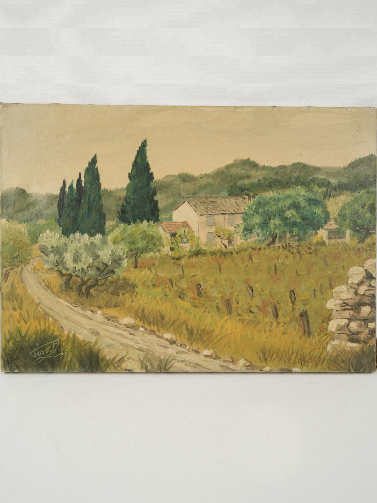 Vintage Provençal landscape painting