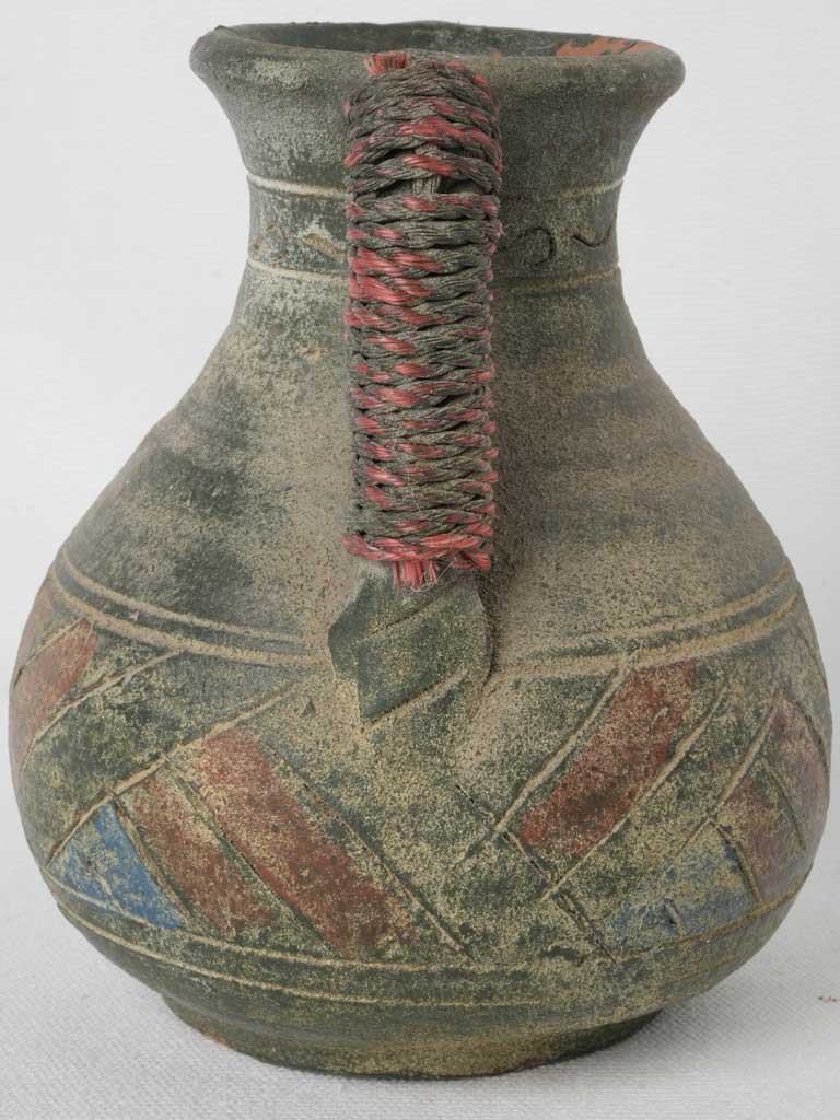 Earthy, antique terracotta vase craftsmanship