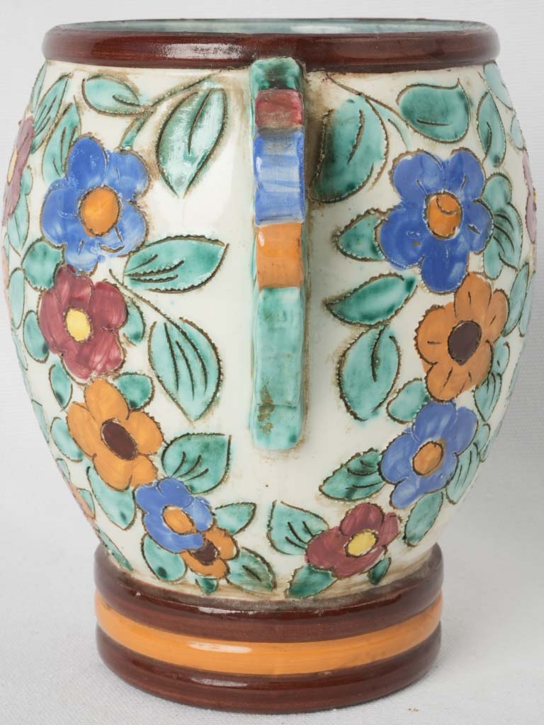 Mediterranean-inspired orange flower vase