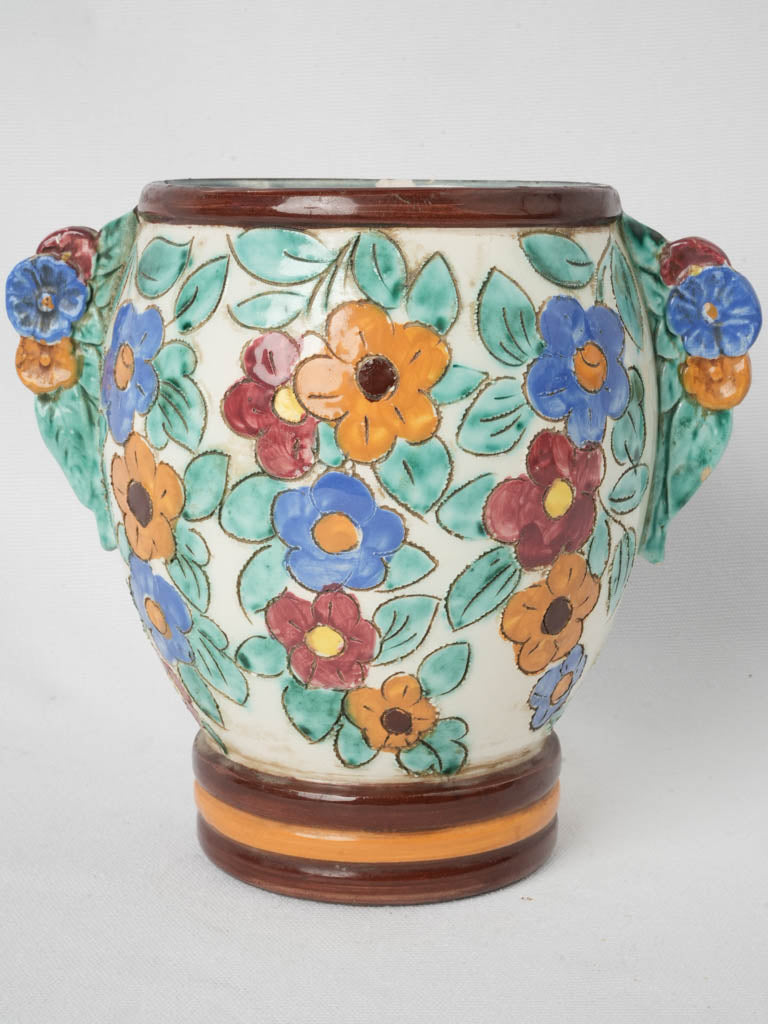 Colorful mid-20th century art vase