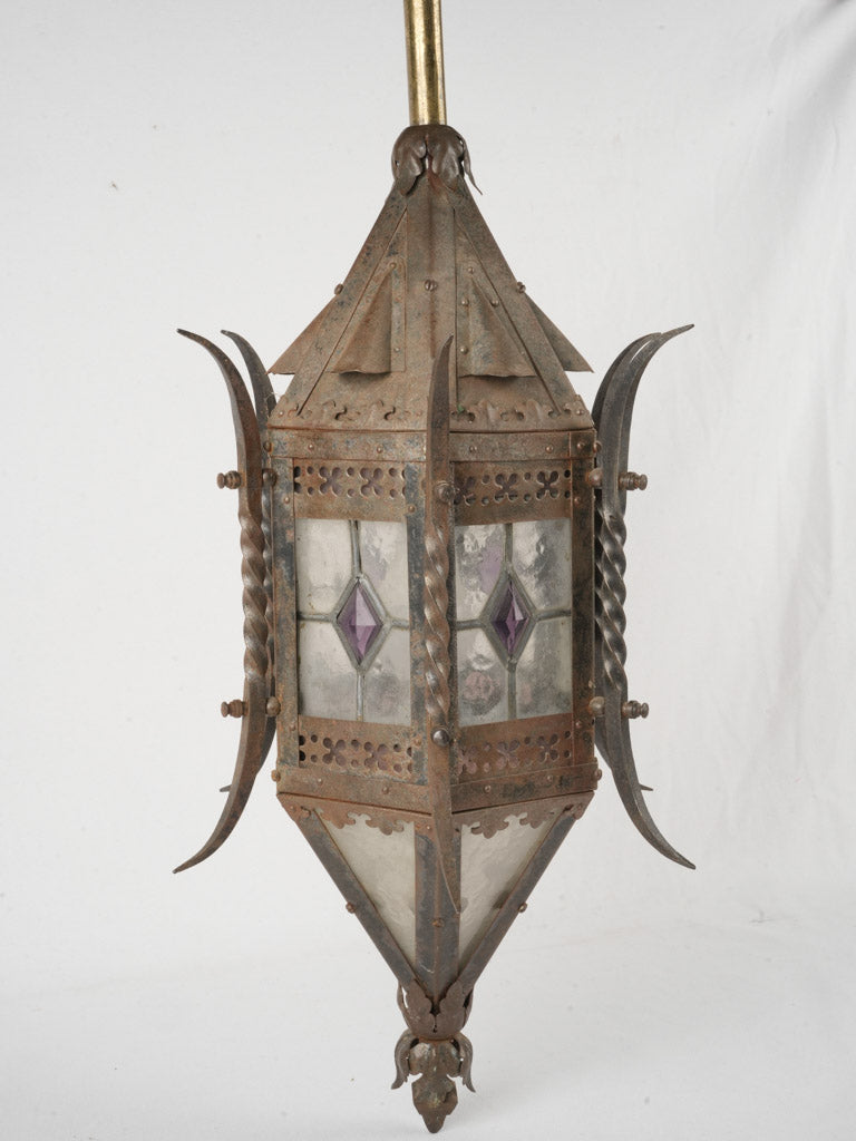 Medieval-inspired hexagonal frame lantern