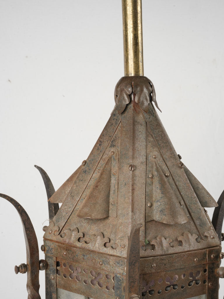 Bold medieval design iron lantern