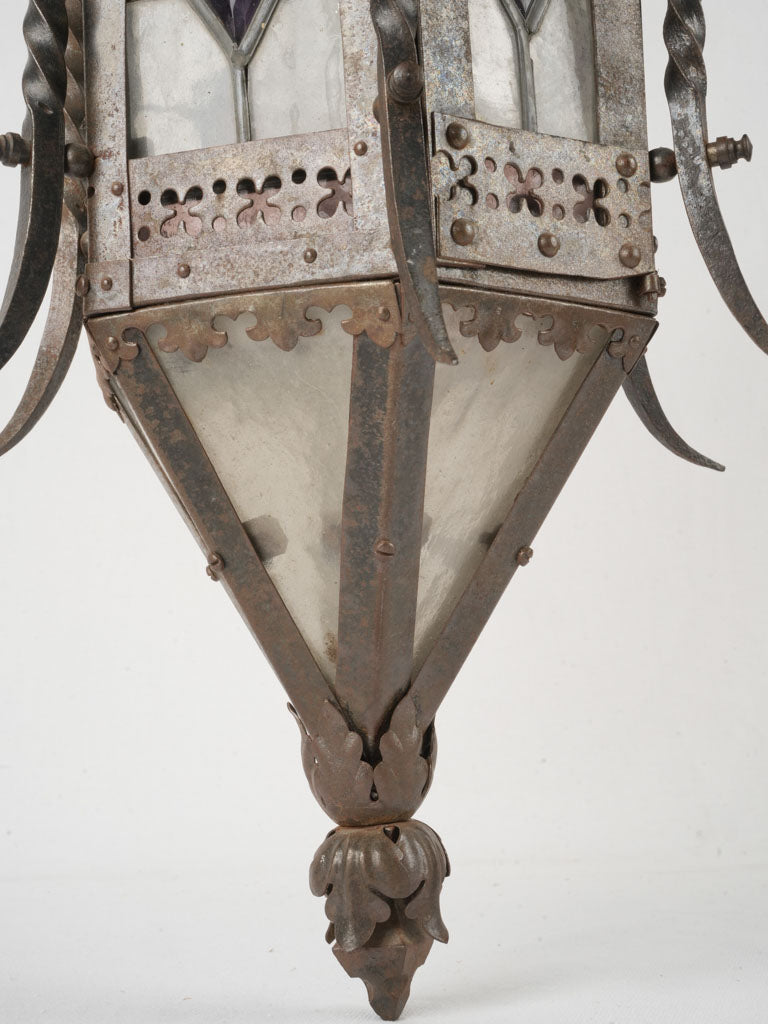 Decorative pierced metal detailing lantern