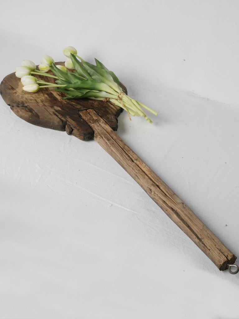 Vintage unique wood bread oven paddle