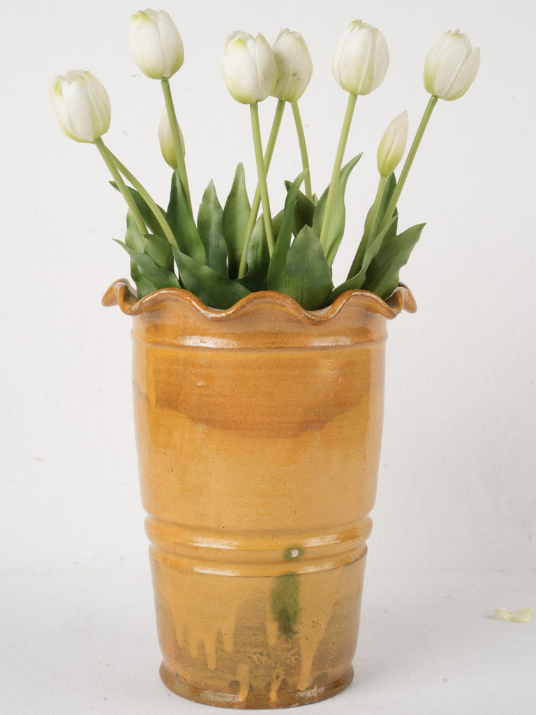 Timeworn festooned rim vase  