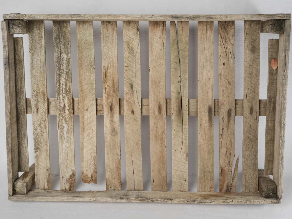 Weathered cellar wooden storage rack