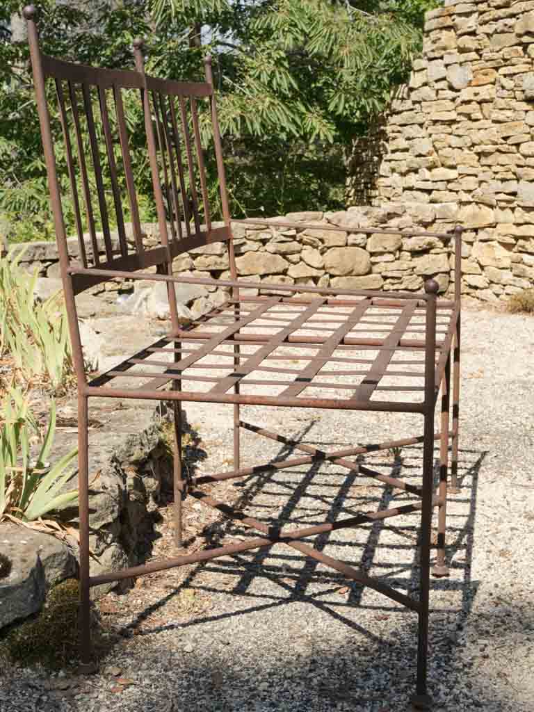 Elegant Antique wrought iron seat