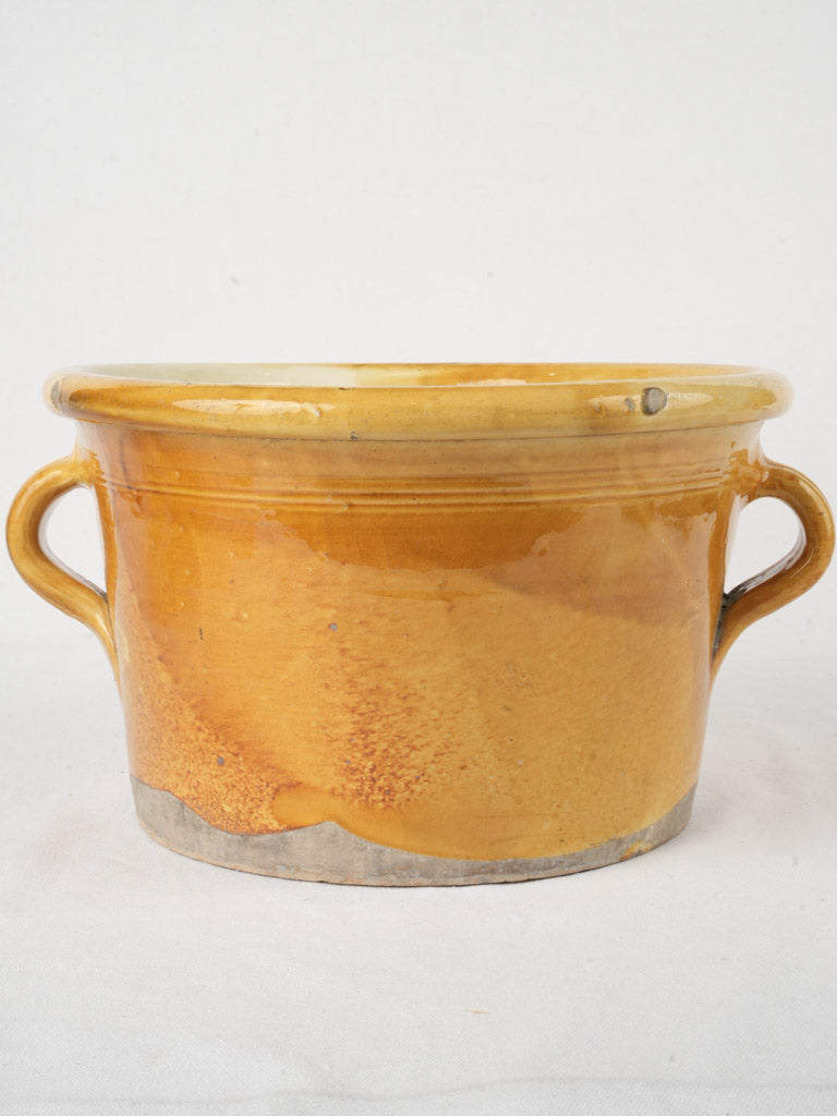 Rustic ocher French earthenware basin