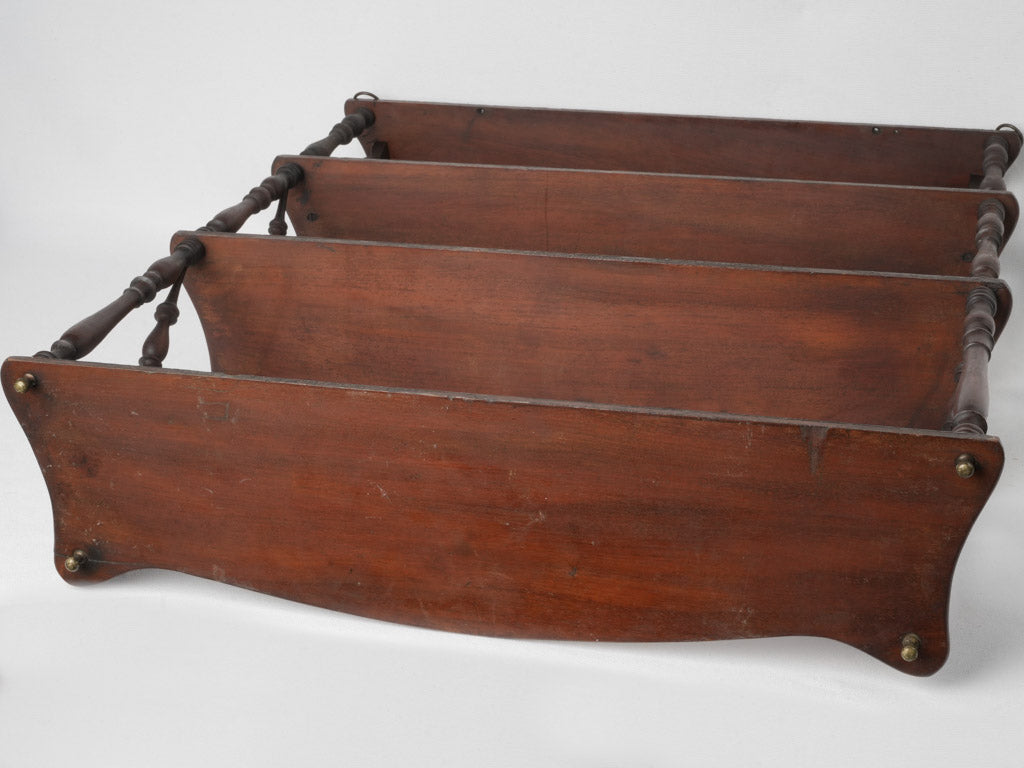 Vintage French craftsmanship bow-front wall shelves