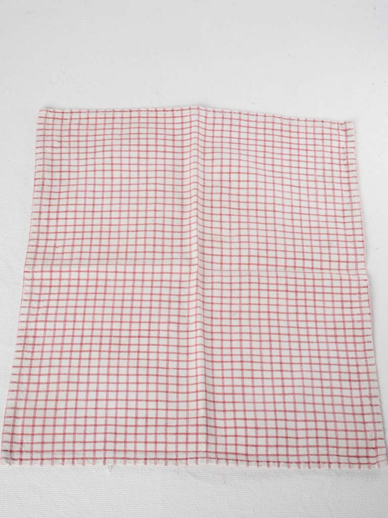 Antique red and white linen towels