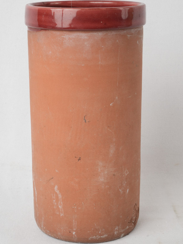 Terracotta wine cooler with red ocher glaze