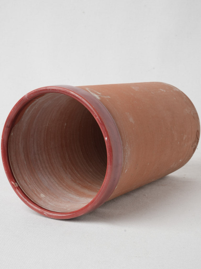 Natural porous terracotta wine bottle chiller, green glaze